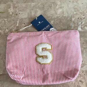 YOOLIFE Cosmetic Bags with Gold Accent Initial